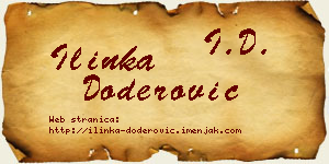 Ilinka Doderović vizit kartica